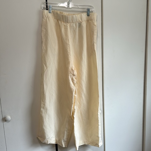 NWOT Linen Blend Elastic Waist Pants - Picture 1 of 4